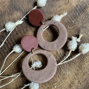 Handmade polymer clay earrings in the style Sandra
